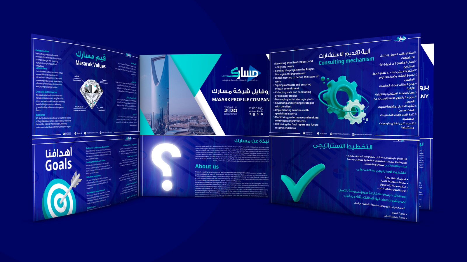 تصميم بروفايل شركة مسارك